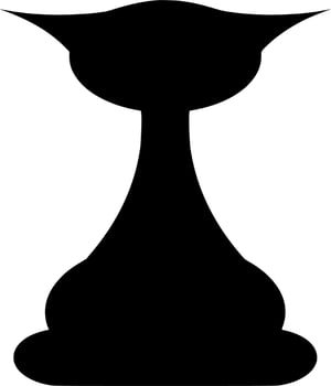 Vector silhouette of Cat on white background