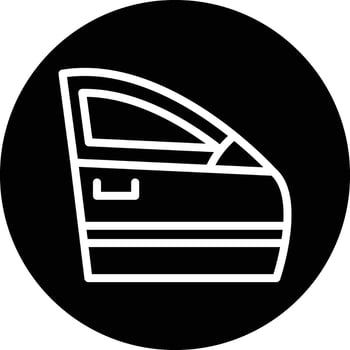 Car Door Vector Icon Design
