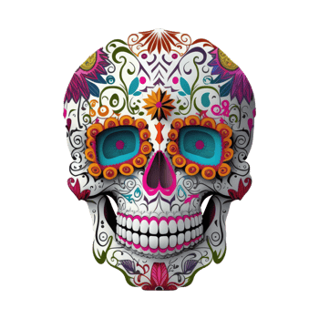 dia de los muertos sugar skull . png