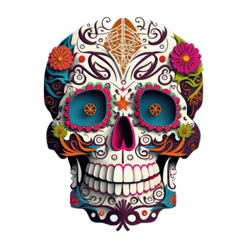 dia de los muertos sugar skull . png