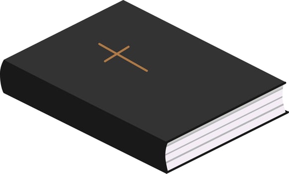 Holy Bible book isolated on white for web page, banner, social media vector