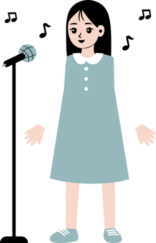 cartoon character singing illustration png