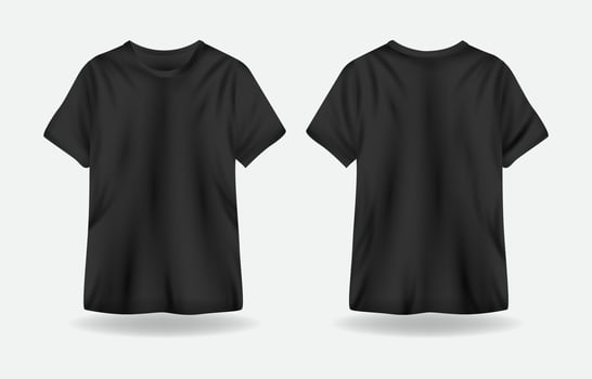 Black 3D Tshirt Mockup vector