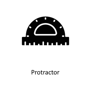 Protractor  Vector   Solid icons. Simple stock illustration stock
