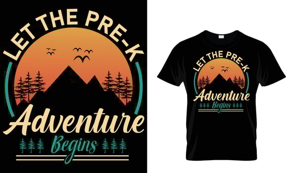 adventure, mountain, hiking, camping, typography, vector T-Shirt design