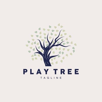 Tree Logo Design, Playground Vector, Education Tree Icon vector