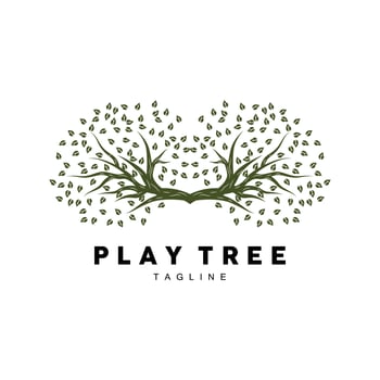 Tree Logo Design, Playground Vector, Education Tree Icon vector