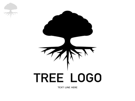 Black Branch Tree or Naked trees silhouettes. Hand drawn isolated illustrations. vector