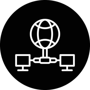 Global Network Vector Icon Design