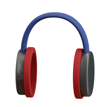 3d rendered headset perfect for music design project png