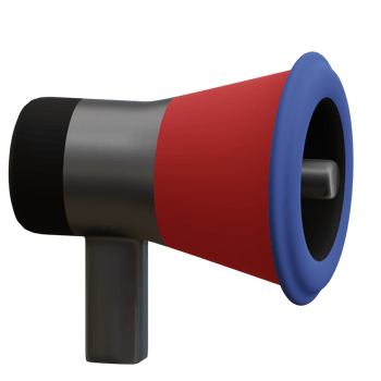 3d rendered megaphone perfect for music design project png