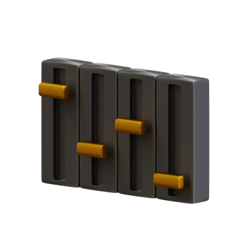 3d rendered sound mixer perfect for music design project png