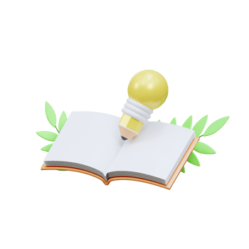 3d creative book icon illustration object png