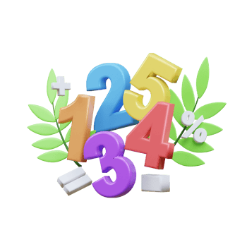 3d math class icon illustration object png