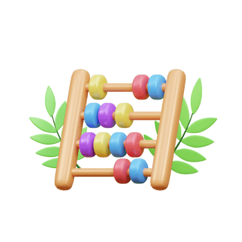 3d abacus icon illustration object png