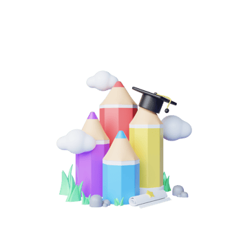 3d rendering education with nature illustration png