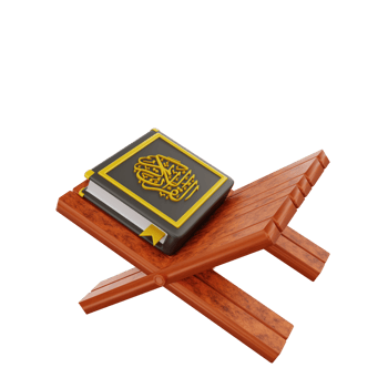 3d islamic closed quran book icon illustration object png