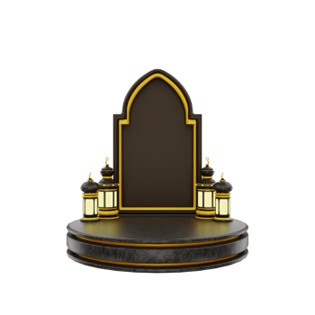 3d islamic ramadan podium icon illustration object png