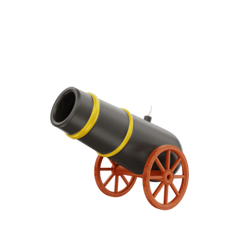 3d canon icon illustration object png