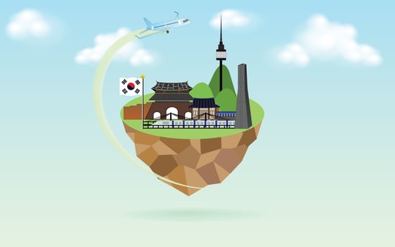 Travel Korea template vector illustration For All Season of Korea.