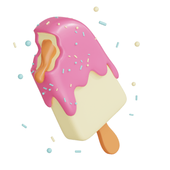 Strawberry stick ice cream 3d sweets icon png