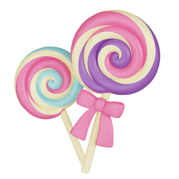 Swirl colorful lollipop 3d sweets icon png