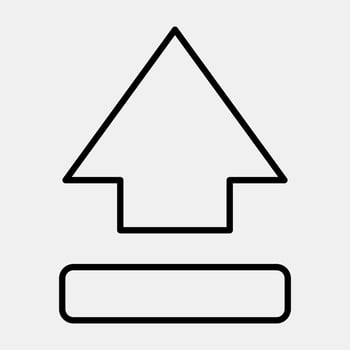 Icon this side up. Packaging symbol elements. Icons in line style. Good for prints, posters, logo, product packaging, sign, expedition, etc. vector