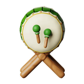 Ramadan Bedug Drum 3d Icon Illustration png