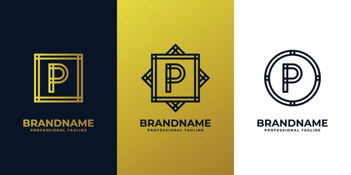 Luxurious Letter P Logo, suitable for any business with P initials. vector