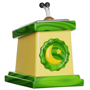 Ramadan Mosque Podium 3d Icon Illustration png