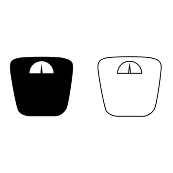 Scale icon vector set. weight illustration sign collection. weigher symbol. weigh logo.