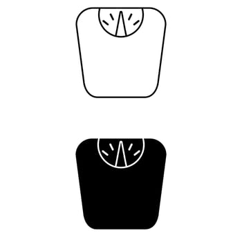 Scale icon vector set. weight illustration sign collection. weigher symbol. weigh logo.