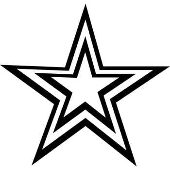 black and white star on white background vector