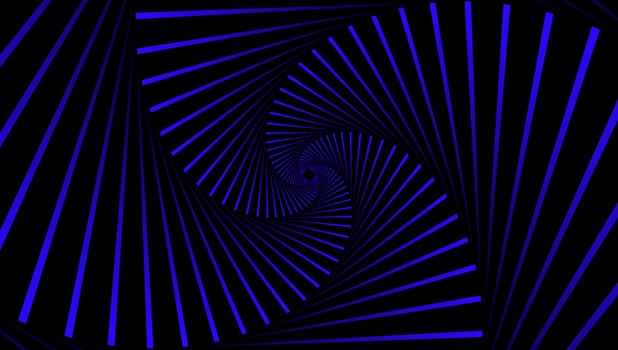 Abstract lines. 3d graphic effect. Swirly Line vector. Blue line on black backdrop. vector