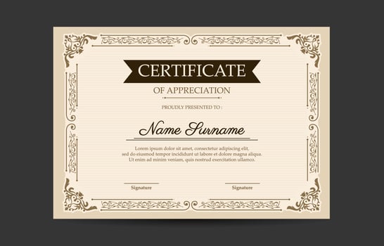 Classic Certificate Template vector