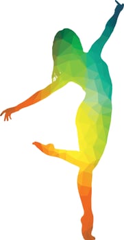 Image Of A Girl Dancing vector