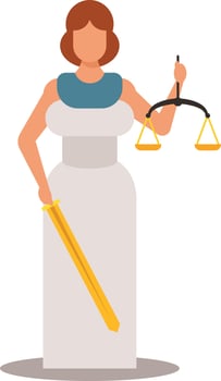 Image Of Themis, Greek Goddess Of Justice vector