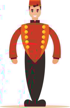 Image Of A Bellhop vector