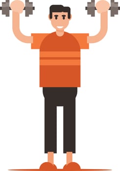 Graphics Of A Man Lifting Weights vector
