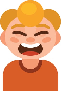 Illustration Of A Crying Boy vector