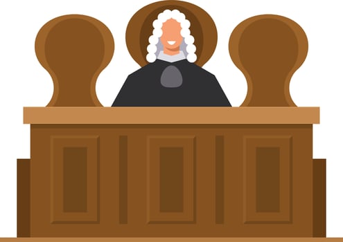 Image Of A Judge In The Courthouse vector