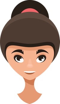 Image Of A Portrait Of A Young Woman vector