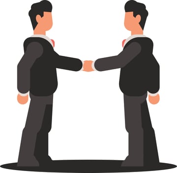 Graphics Of Two Businessmen Shaking Hands vector