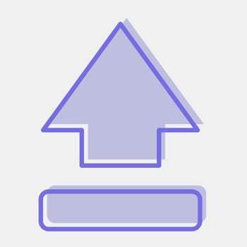 Icon this side up. Packaging symbol elements. Icons in two tone style. Good for prints, posters, logo, product packaging, sign, expedition, etc. vector