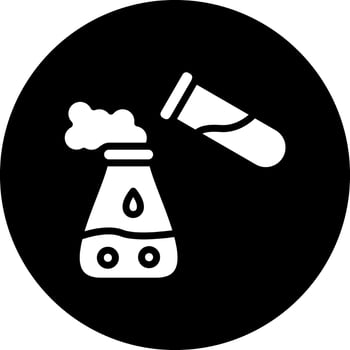 Chemical Reaction Vector Icon Design