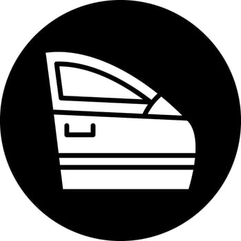 Car Door Vector Icon Design