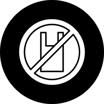 No Plastic Bottles Vector Icon Design