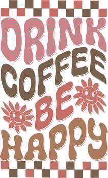 Coffee Libbey Glass Design vector
