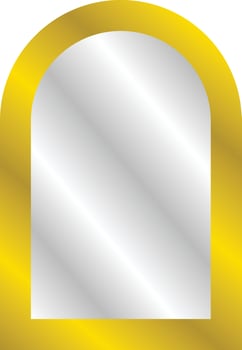 Golden mirror vector design for beauty or furniture related illustration