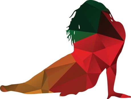 Outline Vector Image Of A Girl